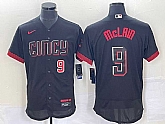 Men's Cincinnati Reds #9 Matt McLain Number Black 2023 City Connect Flex Base Stitched Jersey,baseball caps,new era cap wholesale,wholesale hats
